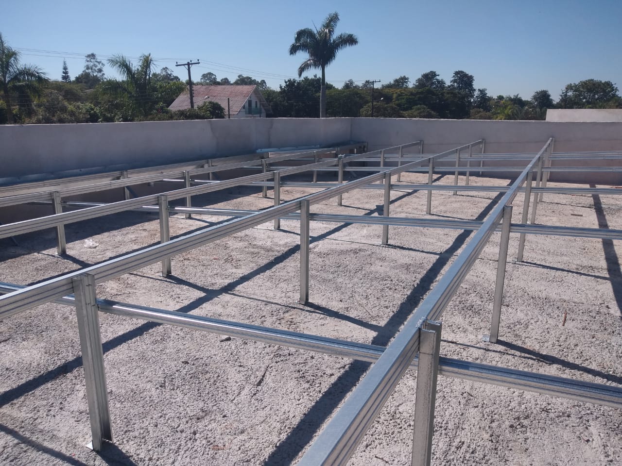 Estrutura para telhado em light steel frame - Obras diversas em Londrina - PR