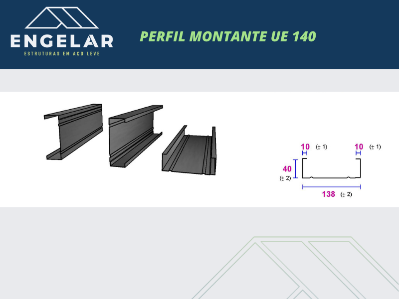 PERFIS EM LIGHT STEEL FRAME - MONTANTES