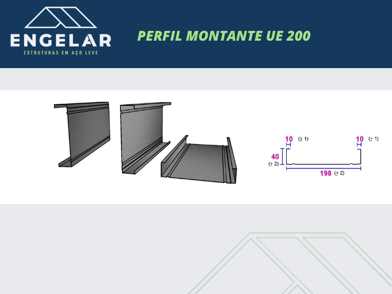 PERFIS EM LIGHT STEEL FRAME - MONTANTES